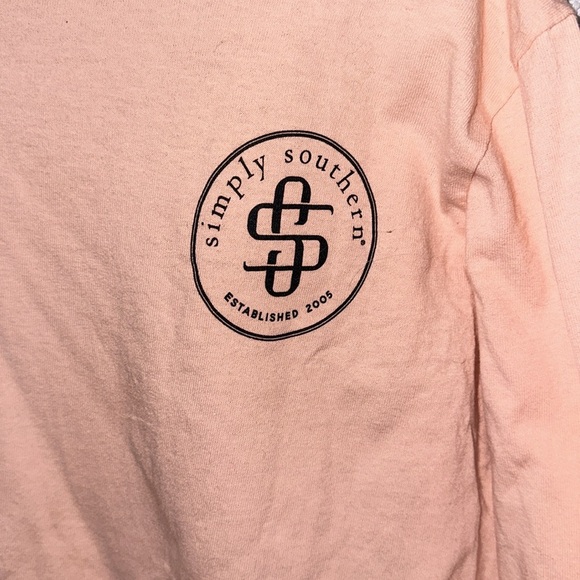 SIMPLY SOUTHERN Chin Up Buttercup Horses Long Sleeve Tshirt Youth Small - Picture 2 of 5